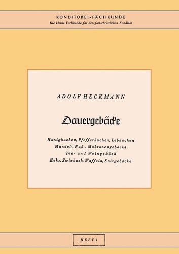 Konditorei fachkunde - fachkunde, 1