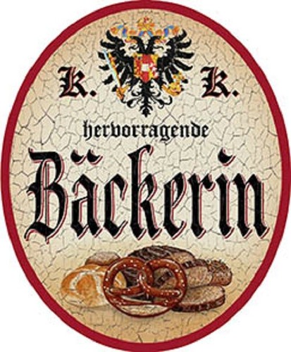 Bäckerin nostalgieschild - bäckerin,