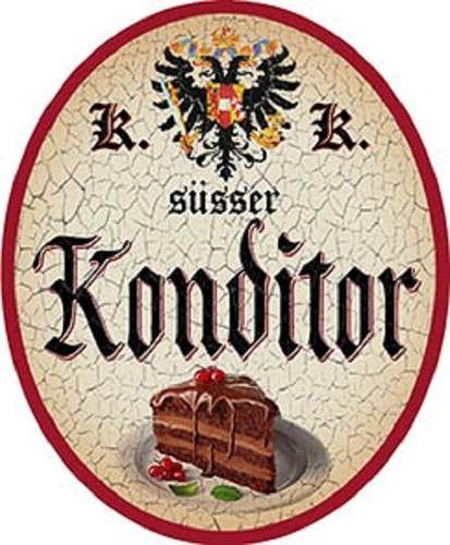 Konditor nostalgieschild - konditor,