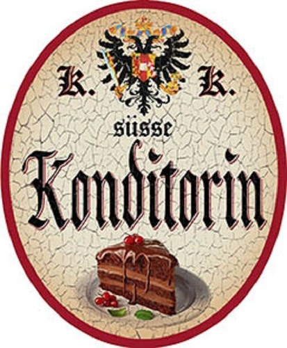 Konditorin nostalgieschild - konditorin,
