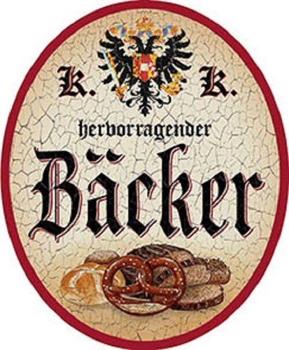 Bäcker nostalgieschild - bäcker,