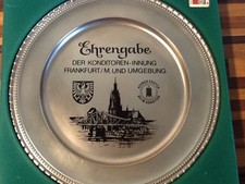 Zinnteller 95% Punze Engel