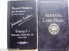 Lehrbrief +  Kontobuch Bäcker