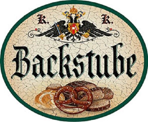 Backstube nostalgieschild - +,